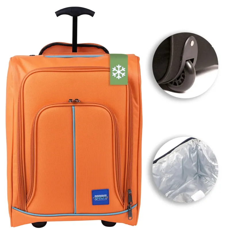 Super Prezzo Trolley Frigo da Viaggio Valigia Morbida Bagaglio a Mano Arancione 30x20x50cm