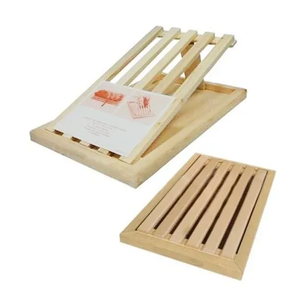 Promo Stagionale Tagliere Per Pane In Legno Con Raccogli Briciole e Griglia Removibile 39 x 23 cm