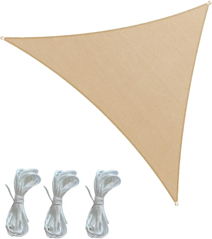 Compra Oggi Stesso Tenda Vela Antiriflesso Ombreggiante Anti UV Triangolare Versatile 3x3x3mt Beige