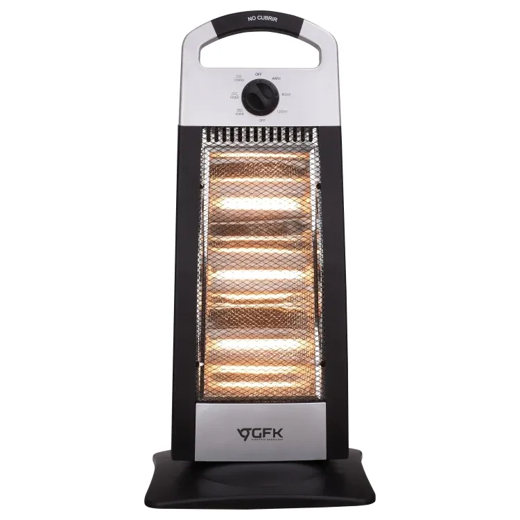 Occasione Stufa Alogena Portatile 3 Elementi Basso Consumo Oscillante 1200Watt H63 cm