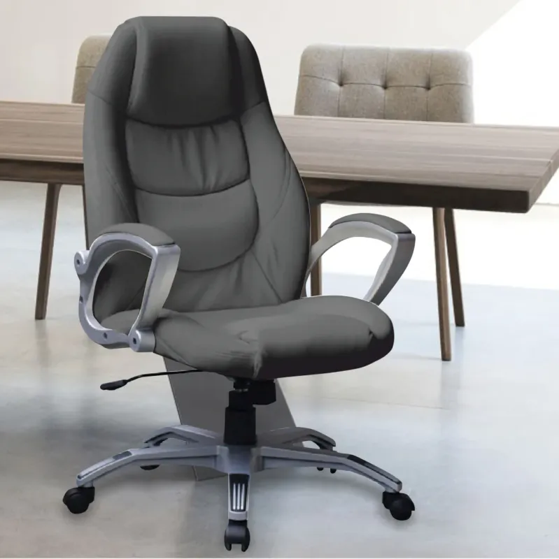 Novità Sedia Poltrona Ufficio Girevole 360° in Ecopelle Schienale Regolabile Ergonomica
