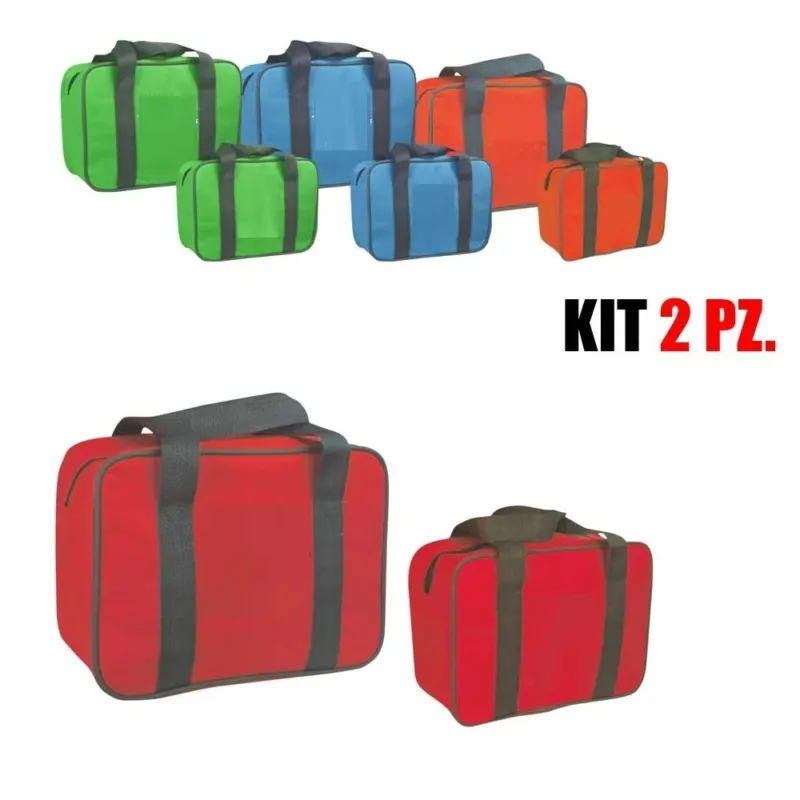 Kit 2 Borse Termiche 24LT 7LT Arancioni Multifunzionali Salvaspazio Resistenti Prezzo Basso