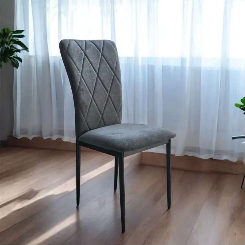 Sedia in Velluto Tortora Design Moderno ed Elegante Struttura in Metallo 48 cm Più Venduto