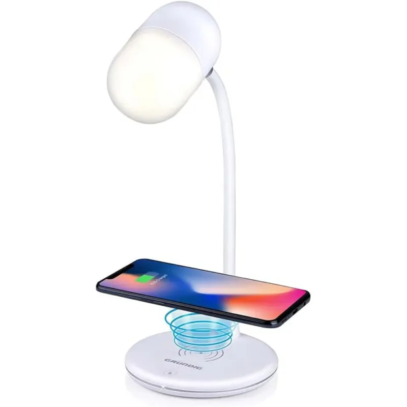 Prezzo Conveniente Grundig Lampada da scrivania Led 3-in-1 Wireless Phone Charger e Altoparlante