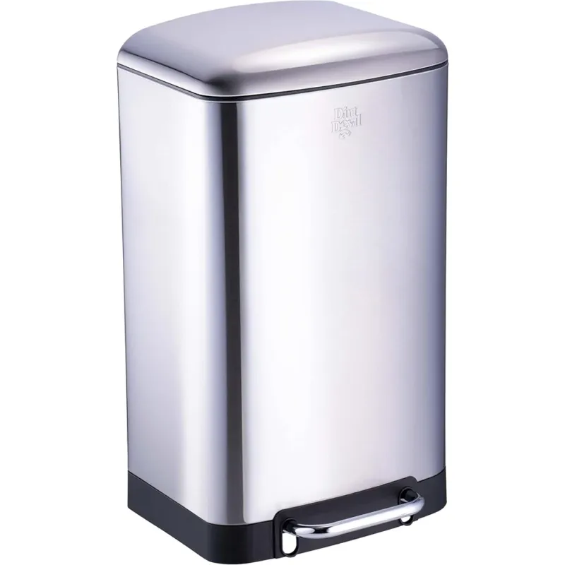 Dirt Devil Pattumiera a Pedale 30 Litri con Chiusura Ammortizzata Acciaio Inox Promozione