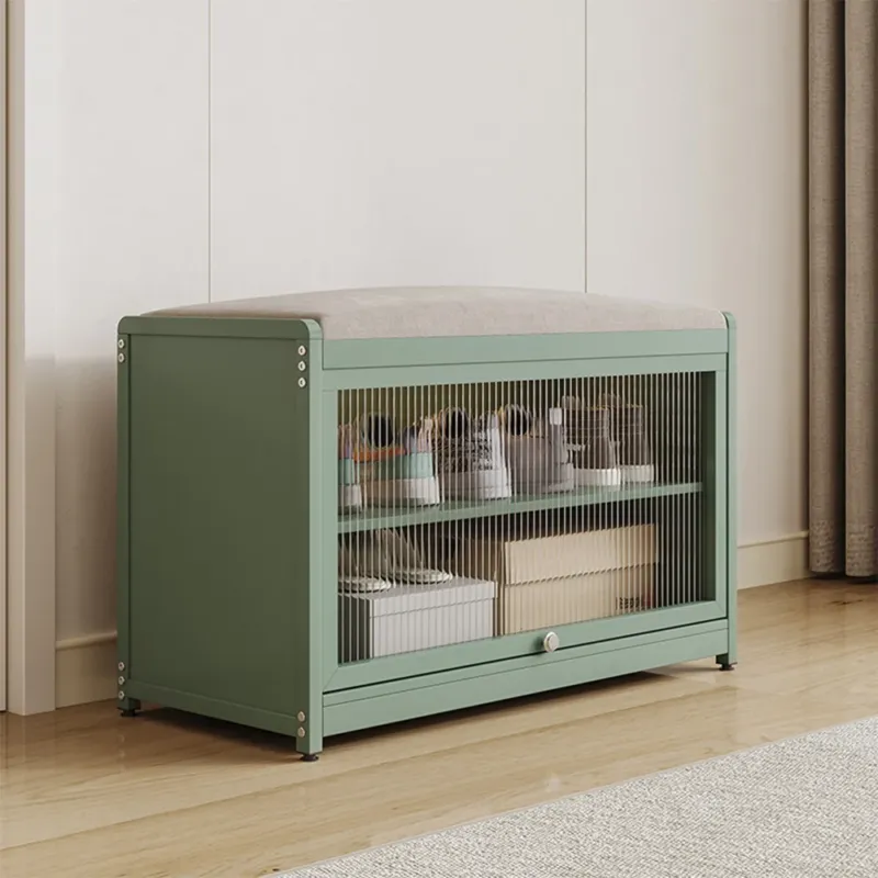 Scarpiera con Seduta Verde 1 Anta Mobile Portascarpe Salvaspazio con 2 Ripiani Promozione Esclusiva