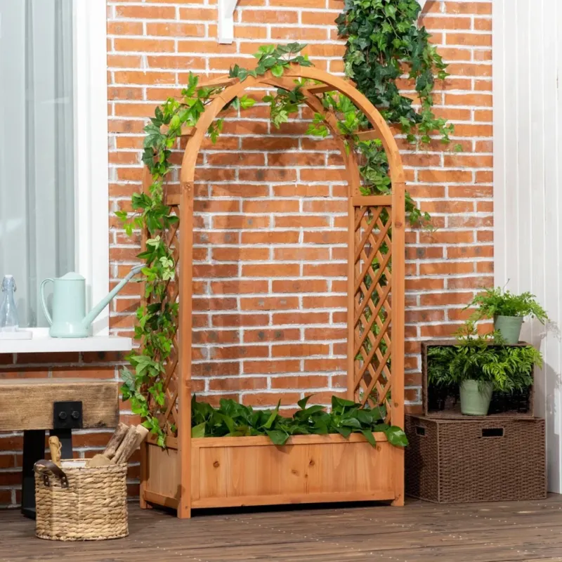 Ultimissimo Modello Fioriera da Esterno a Arco Decorativo e Grate per Rampicanti Pergola da Giardino