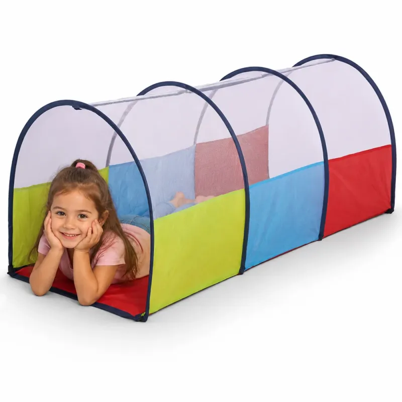 Offerta Limitata Tunnel ad Arco per Bambini Salvaspazio Pieghevole Gioco per Skills Motorie 125cm