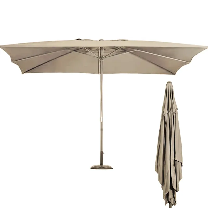 Promozione Ombrellone Giardino Palo Centrale 3x3 Metri Full Sabbia con 6 Stecche da Esterno