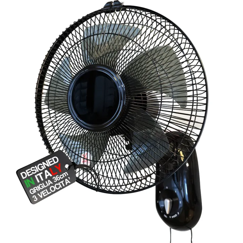 Ventilatore da Muro Parete 36 cm con 3 Livelli di Velocità Pale in Polipropilene Scelto Dai Clienti