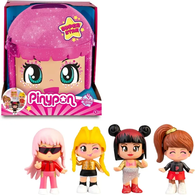 Pinypon Super Star 4 Personaggi Esclusivi con Abiti alla Moda Idea Regalo Offerta