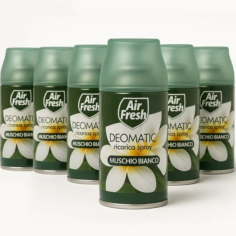 Occasione AIR FRESH Deomatic 6 x 250 ml Ricarica Spray Profumatore Ambiente Muschio Bianco