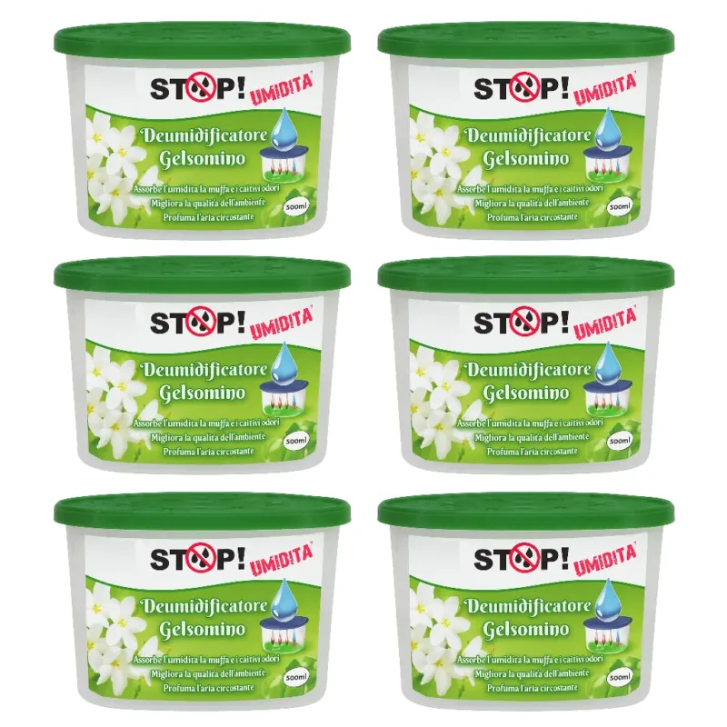 Ordina Subito 6pz Deumidificatore Casa Portatile 500ml contro Muffa Assorbi Umidità Gelsomino
