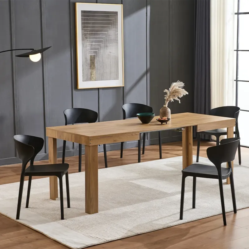 Tavolo da Pranzo Allungabile Fino 6 Posti 120-200cm Quercia Cucina Estensibile Offerta