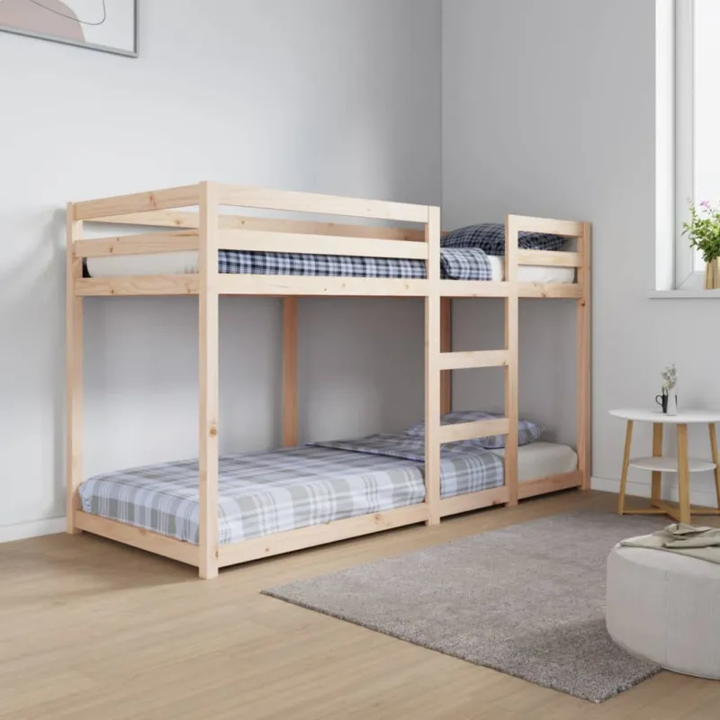 Economico Letto a Castello 75x190 cm in Legno Massello di Pino