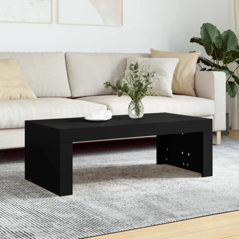 Compra Oggi Stesso Tavolino da Salotto Nero 102x50x36 cm in Legno Multistrato