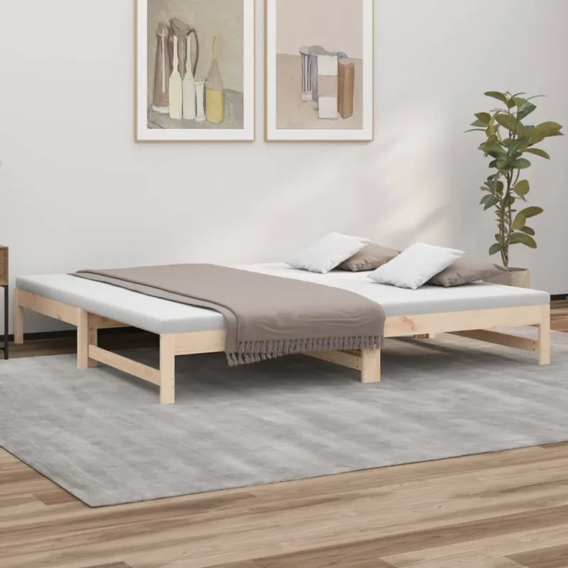 Occasione Imperdibile Dormeuse Estraibile 2x(100x200) cm Legno Massello di Pino