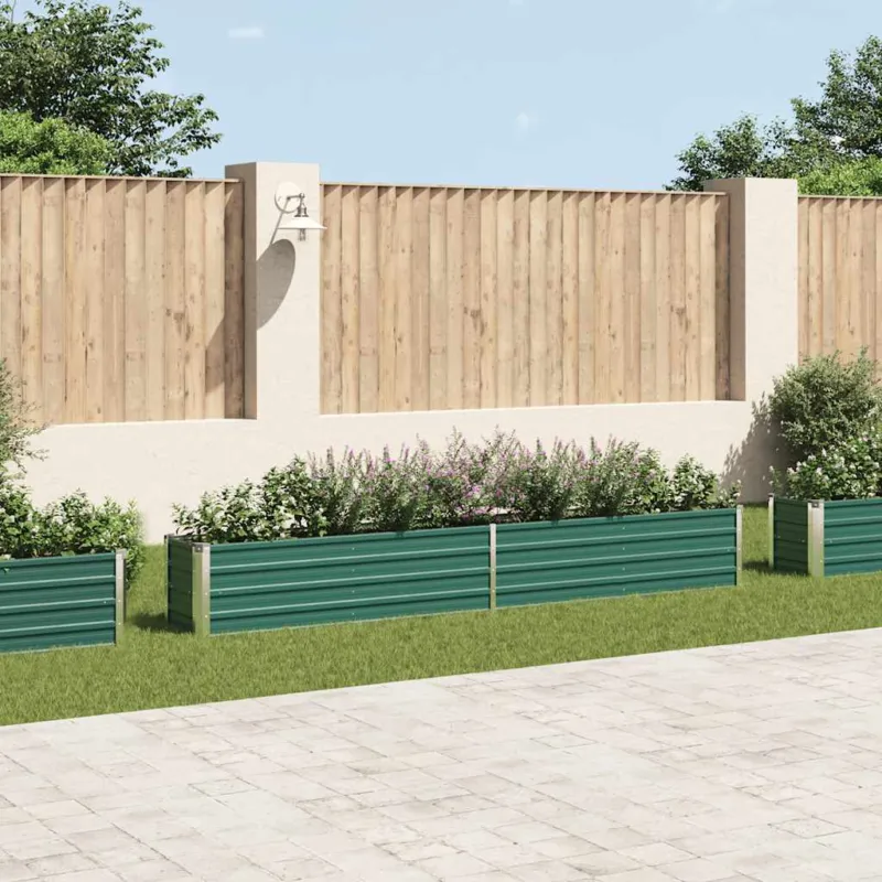 Novità Letto Rialzato in Acciaio Zincato 320x40x45 cm Verde