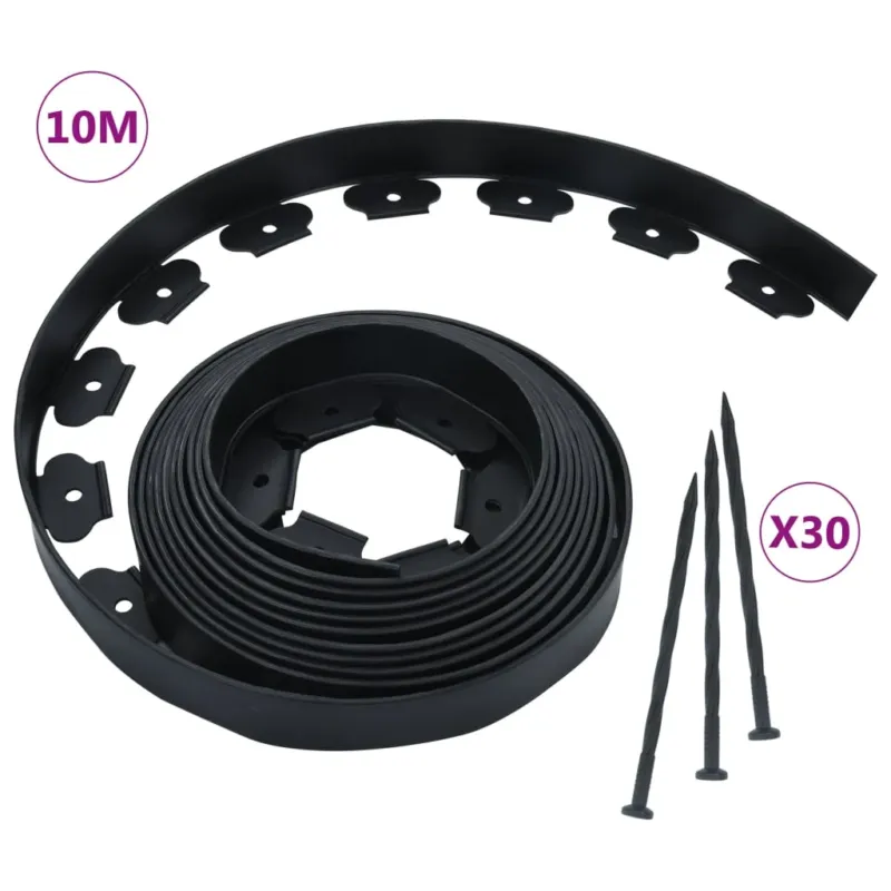 Bordura per Prato Flessibile con 30 Picchetti 10 m 5 cm Occasione