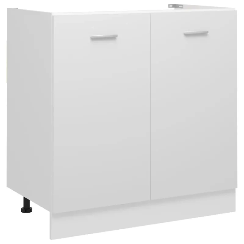Mobile Contenitore Sottolavello 80x46x81,5 cm Legno Multistrato Semplice Bianco Promo Stagionale