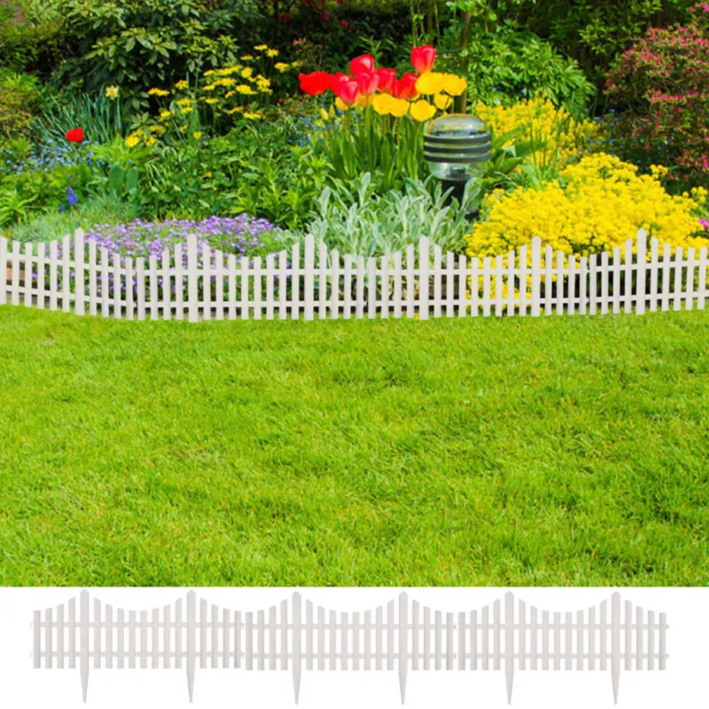 Recinto per Prato Divisorio Bianco 17 pezzi 1000x32,5cm Decorativo per Prato Economico