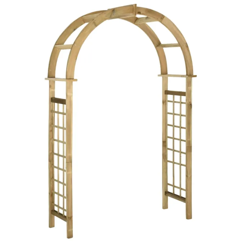 Arco a Traliccio in Legno di Pino Impregnato Verde Sconto