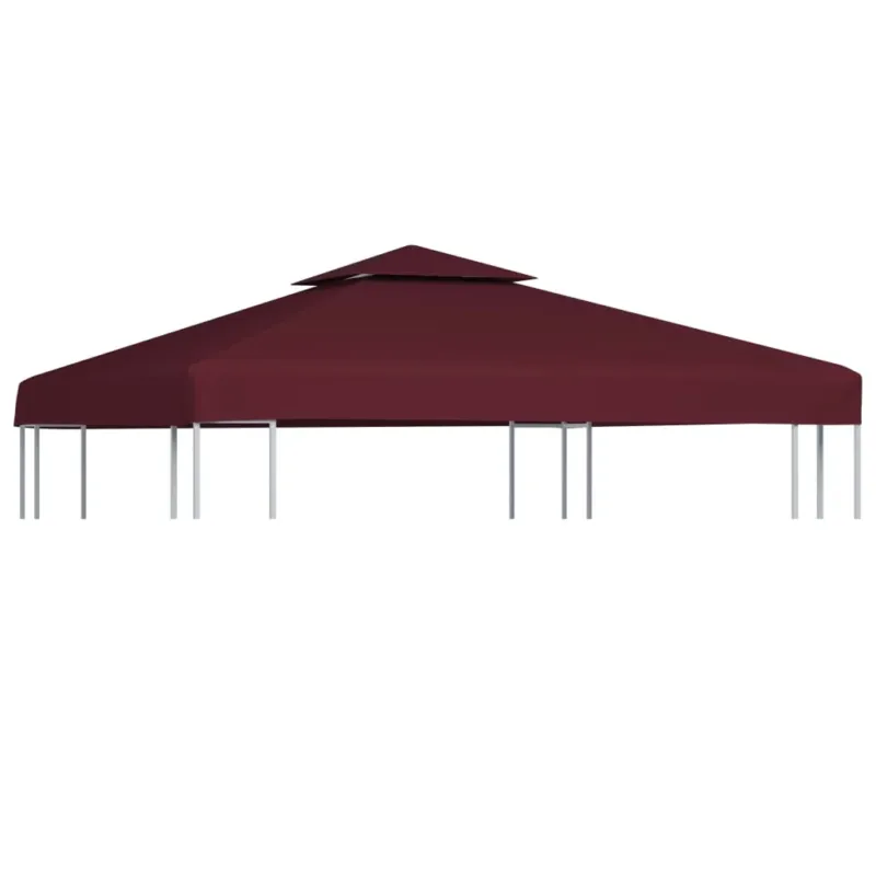 Copertura Superiore per Gazebo a 2 Strati 310g/m² 3x3m Bordeaux Promo Stagionale
