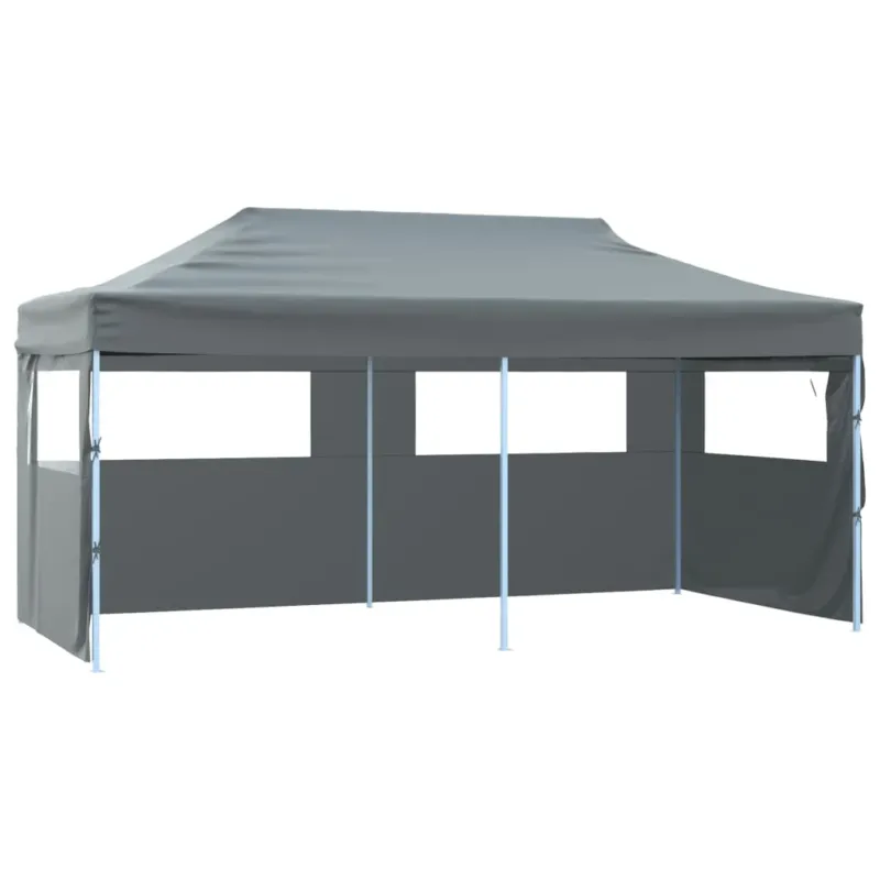 Tenda Pieghevole Pop-Up con Pareti Laterali 3x6 m Antracite Prezzo Ridotto
