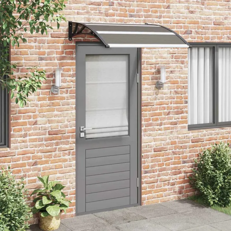 Occasione Pensilina per Porta Nera 120x100 cm in PC