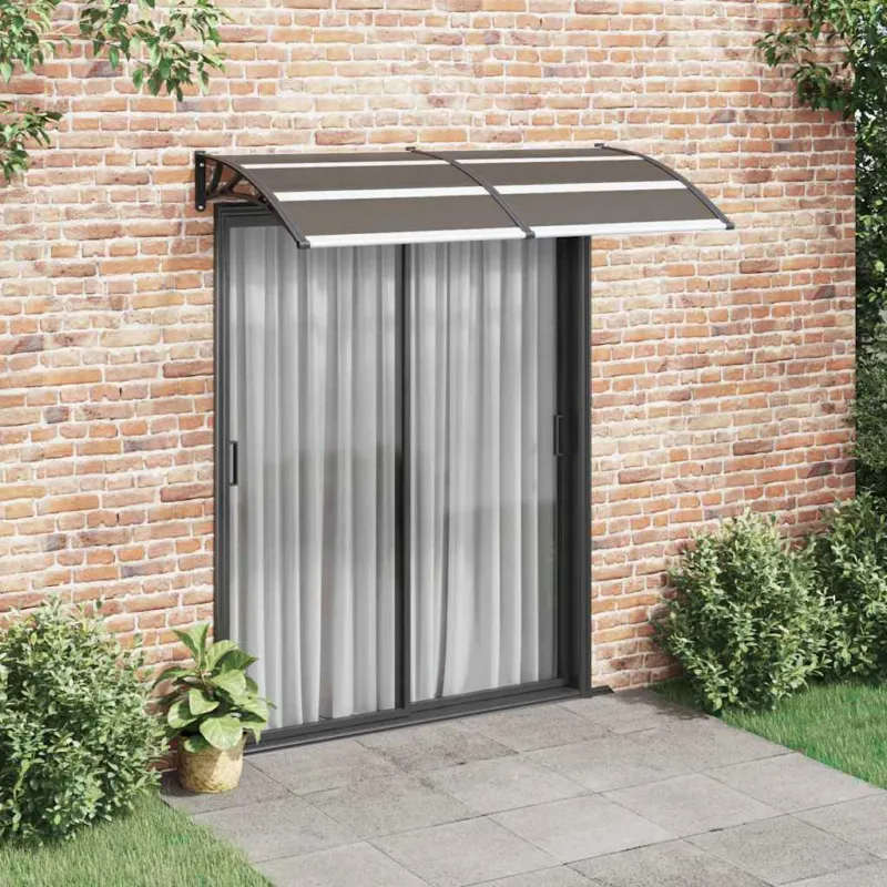 Offerta Limitata Pensilina per Porta Nera 200x100 cm in PC