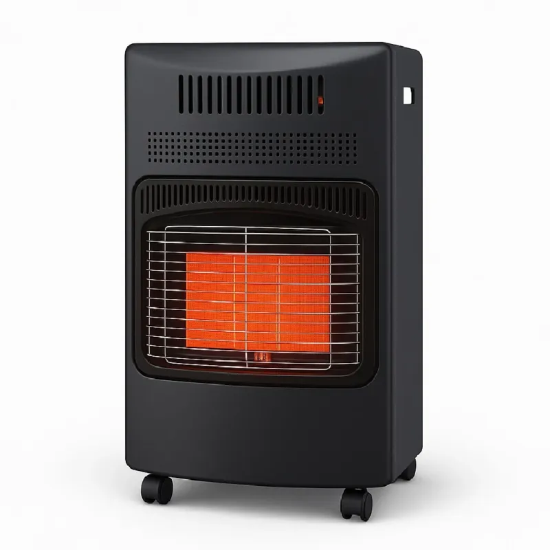 Promozione Esclusiva Stufa a Gas Ventilata 2in1 Infrarossi 4.2kw Metallo Nero con Termoventilatore ODS