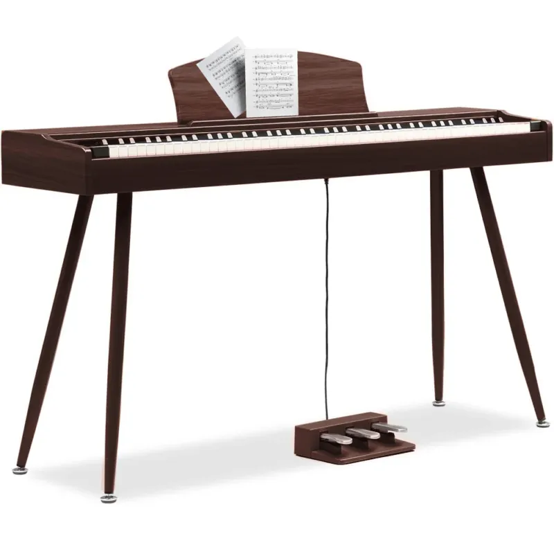 Vendita Finale Tastiera Musicale Pianoforte Elettrico con 88 Tasti e Pedaliera Colore Mogano