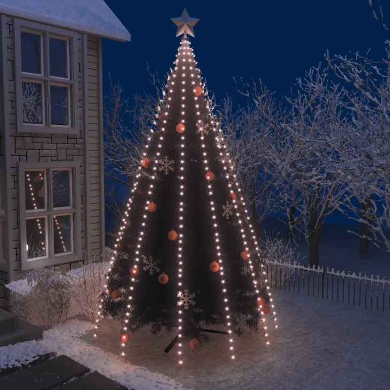 Mantello Natalizio Rete di Luci per Albero di Natale con 500 LED Bianco Caldo Prezzo Di Fabbrica