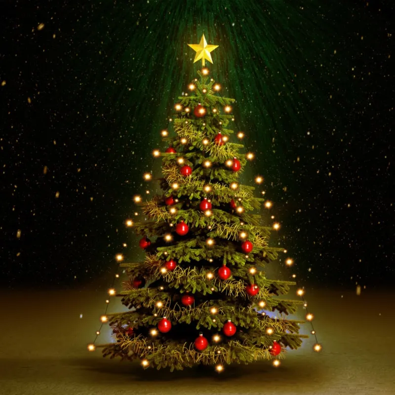 Offerta Speciale Mantello Natalizio Luci per Albero di Natale con 150 LED 150 cm