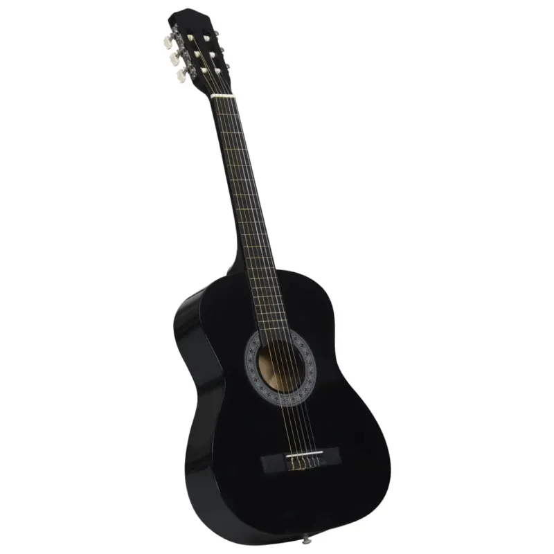 Chitarra Classica Acustica per Principianti e Bambini Nera 3/4 36 in Legno Promozione Esclusiva