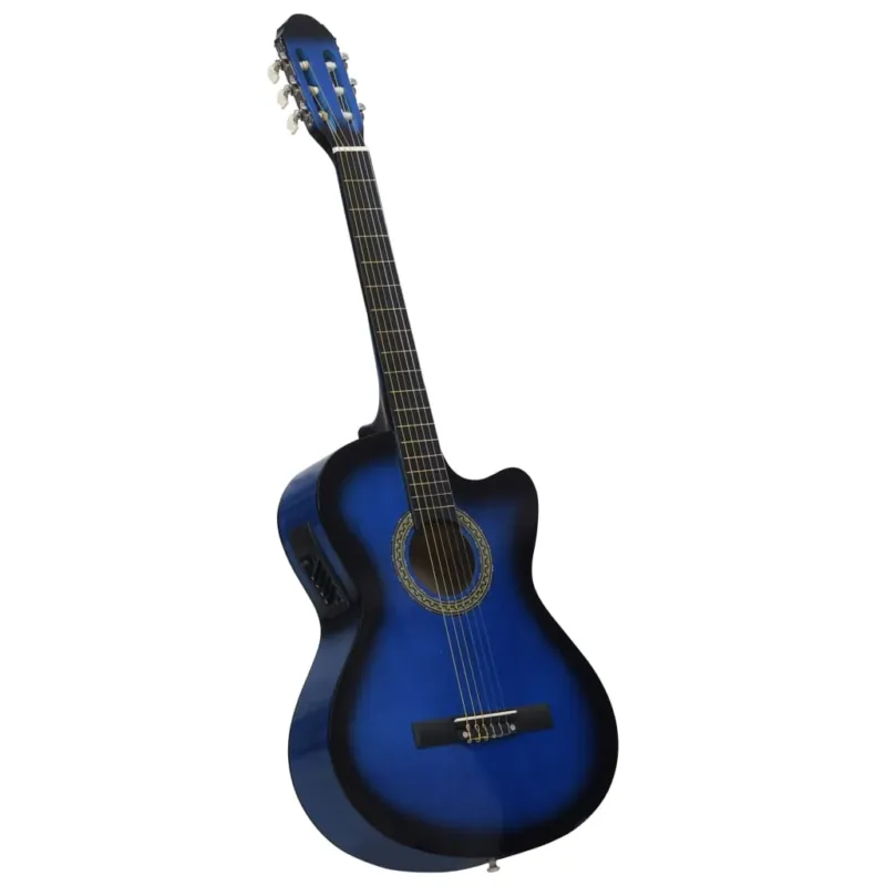 Chitarra Classica Western con Equalizzatore e 6 Corde Blu in Legno di Tiglio Direttamente Dal Produttore