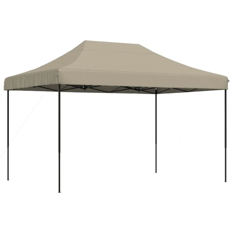 Tenda da Festa Pieghevole Pop-Up Tortora Cornice Nera 410x279x315cm Compra Oggi Stesso