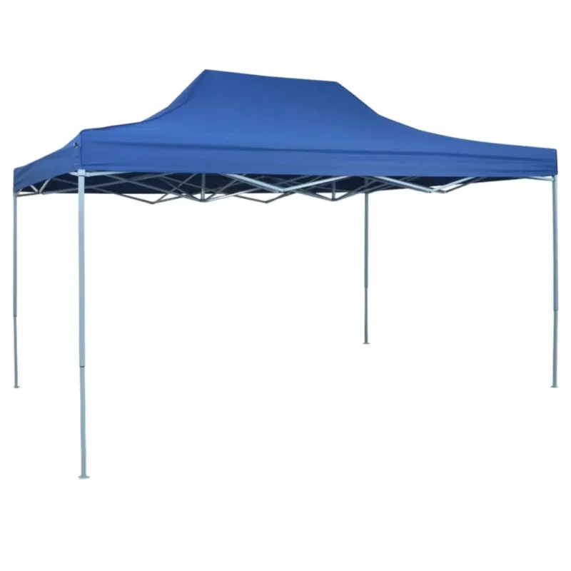 Novità Tenda Blu Pieghevole Pop-Up in Tessuto Oxford con Rivestimento in PVC 3x4,5 m