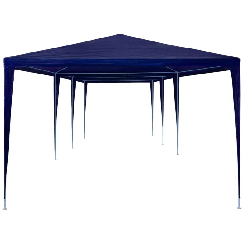 Tendone Blu per Feste Tetto in PE e Telaio in Acciaio Resistente 3 x 9 x 2,55m Saldi