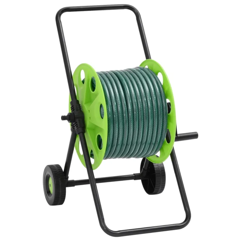 Novità Carrello Avvolgitubo Verde con Set Raccordi Tubo 0,5" 30 m PVC
