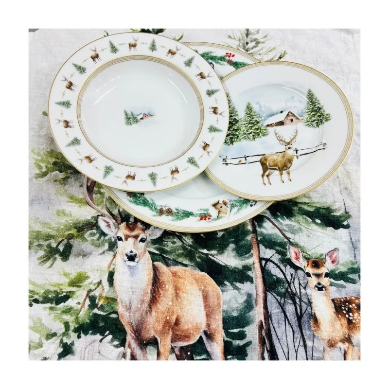 Easy Life White Forest Servizio Piatti 18 Pezzi Nuova Collezione