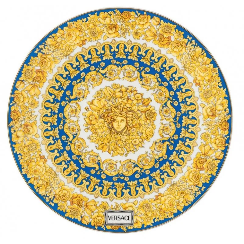 Economico Versace Medusa Rhapsody Blue Piatto Segnaposto 33 cm