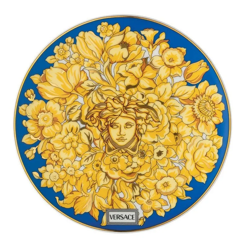Versace Medusa Rhapsody Blue Piatto Piano 17 cm Pagamento Sicuro