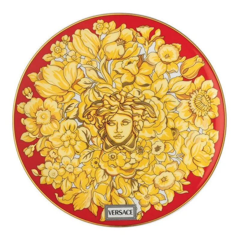 Versace Medusa Rhapsody Red Piatto Piano 17 cm Saldi