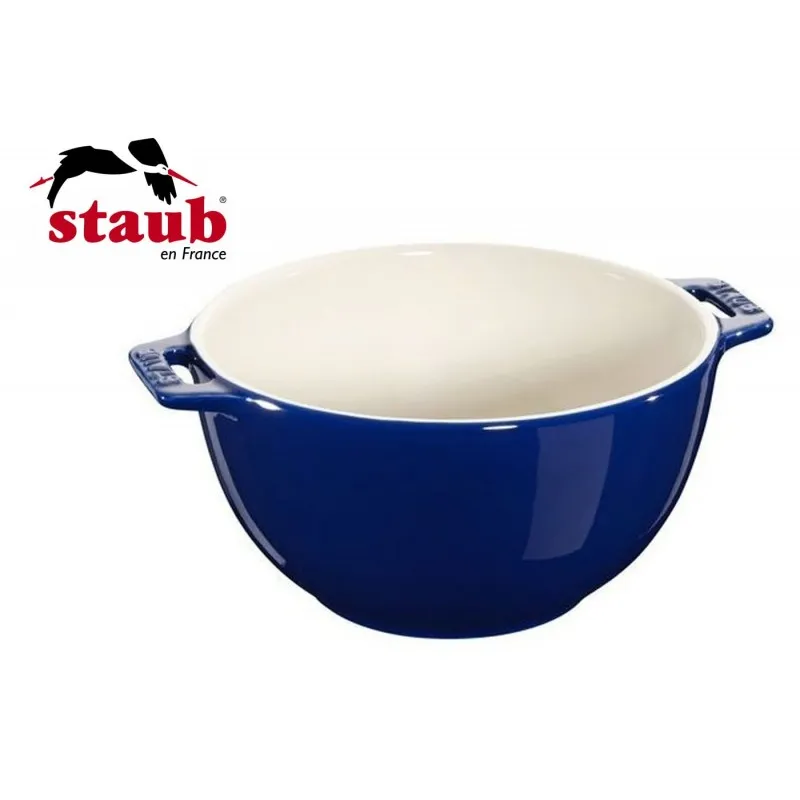 Staub Ciotola Servizio Rotonda Ceramica 25 cm Blu Scuro 40511-455-0 A Buon Prezzo