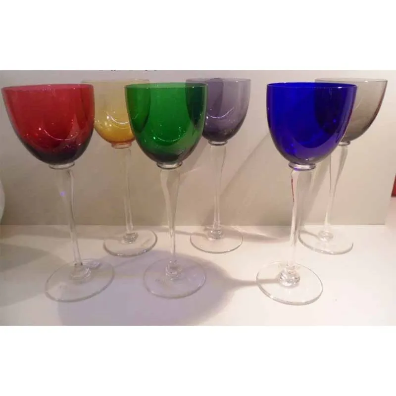 Saint Louis Amadeus Set 6 Bicchieri Roemer Colorati Scelto Dai Clienti