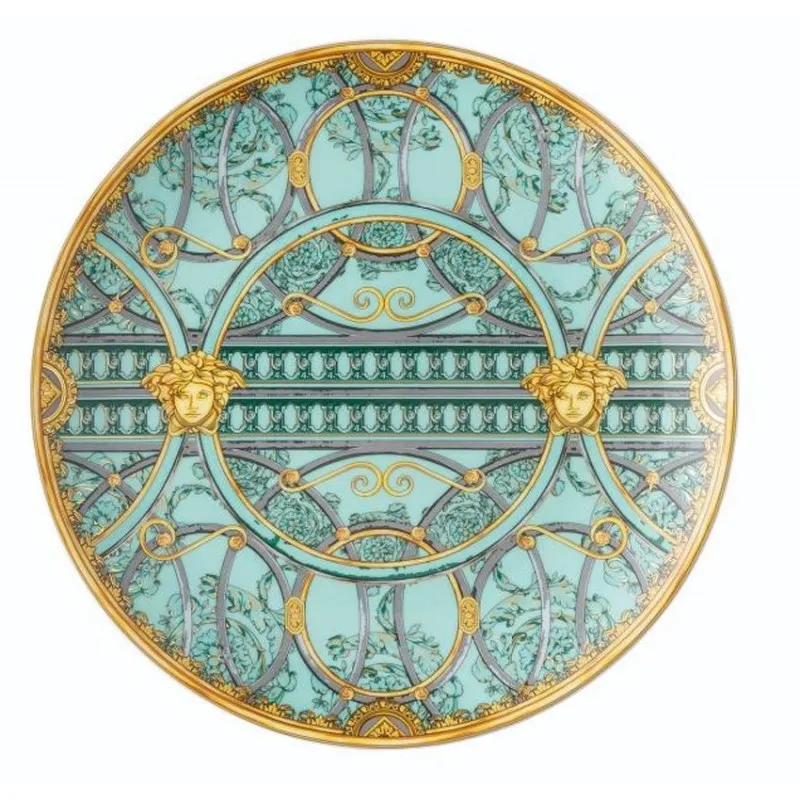 Saldi Versace Piatto Piano 21 cm La Scala del Palazzo - Verde