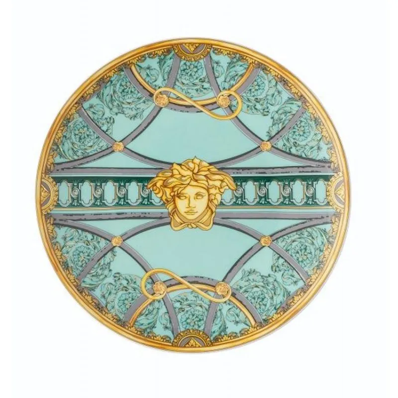 Prezzo Basso Versace Rosenthal Piatto Piano 17 cm La Scala del Palazzo - Verde