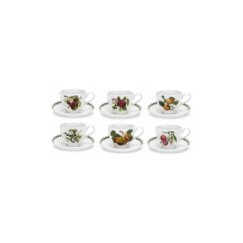 Portmeirion Pomona Set 6 Tazze Colazione con Piattino PL04157 Promozione Esclusiva