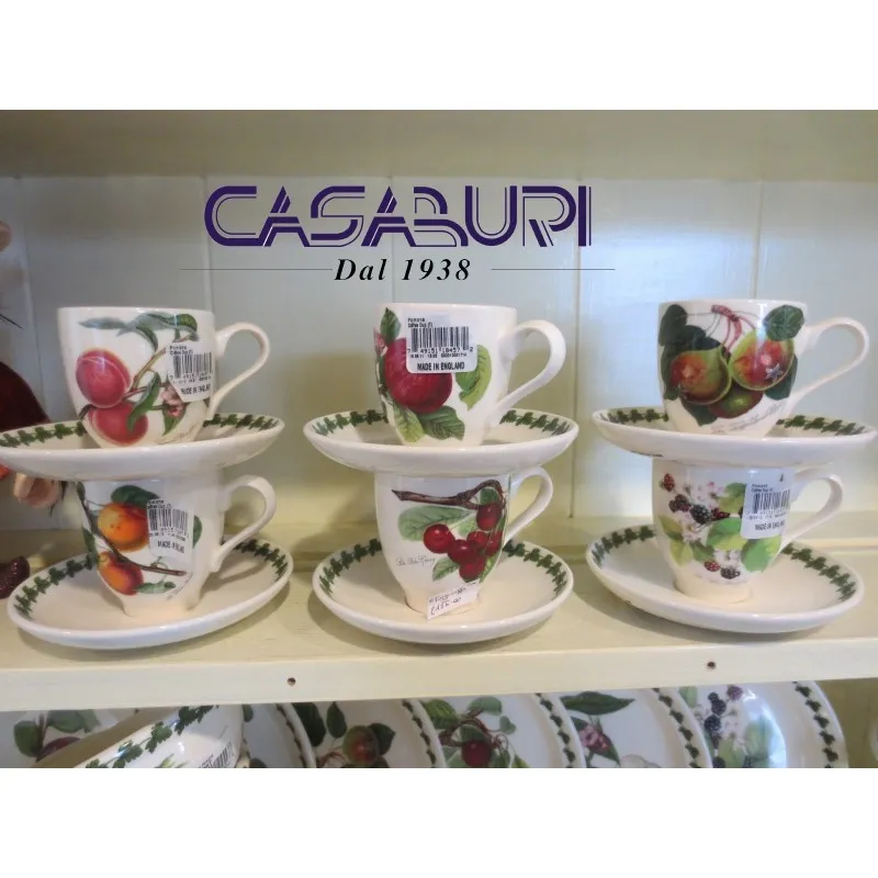 Offerta Portmeirion Pomona Set 6 Tazze Caffè con Piattino PL67085